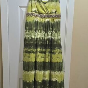 Green and Yellow Women's Skirt